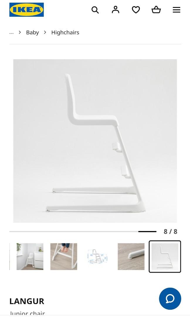Ikea LANGUR high chair, Babies & Kids, Baby Nursery & Kids Furniture