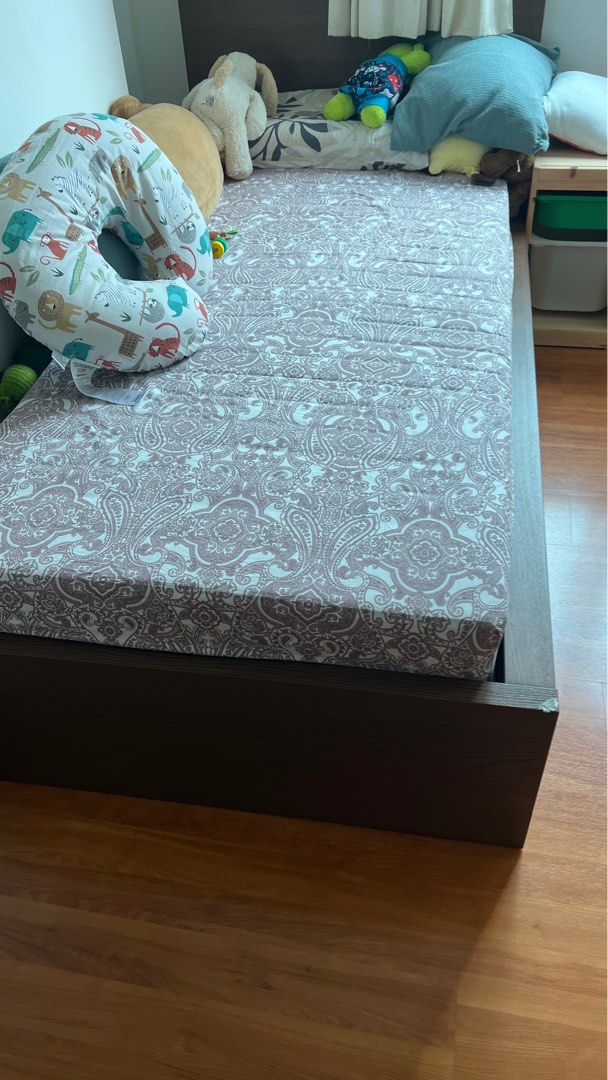 Ikea malm single bed & mattress, Furniture & Home Living, Furniture