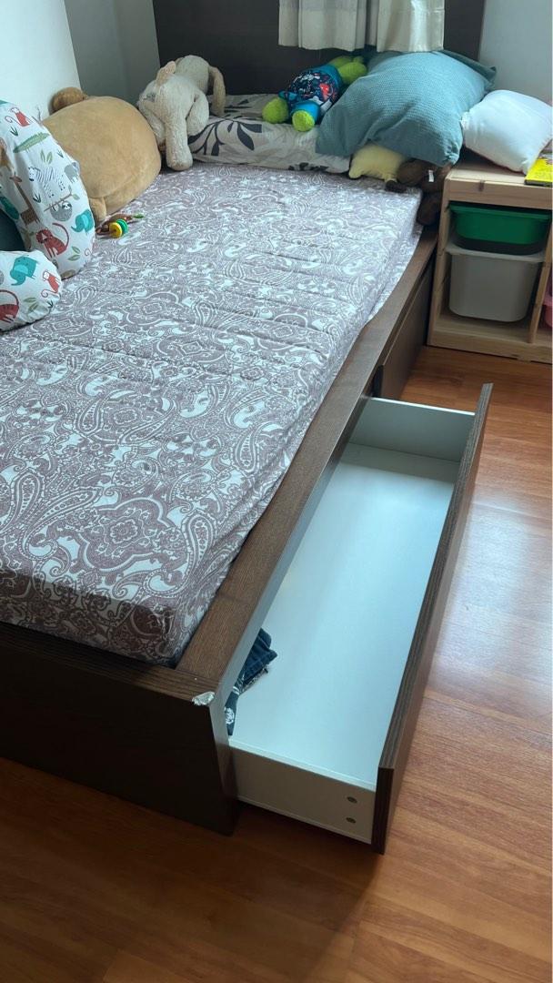 Ikea malm single bed & mattress, Furniture & Home Living, Furniture