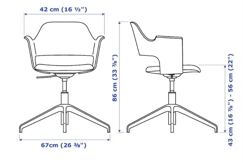 Ikea office chair FJÄLLBERGET, Furniture & Home Living, Furniture