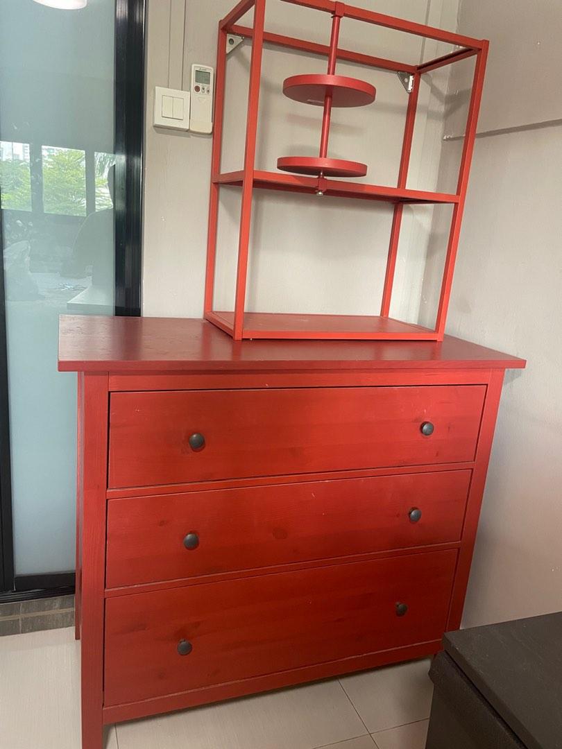 IKEA threedrawer Hemnes, Furniture & Home Living, Furniture, Shelves