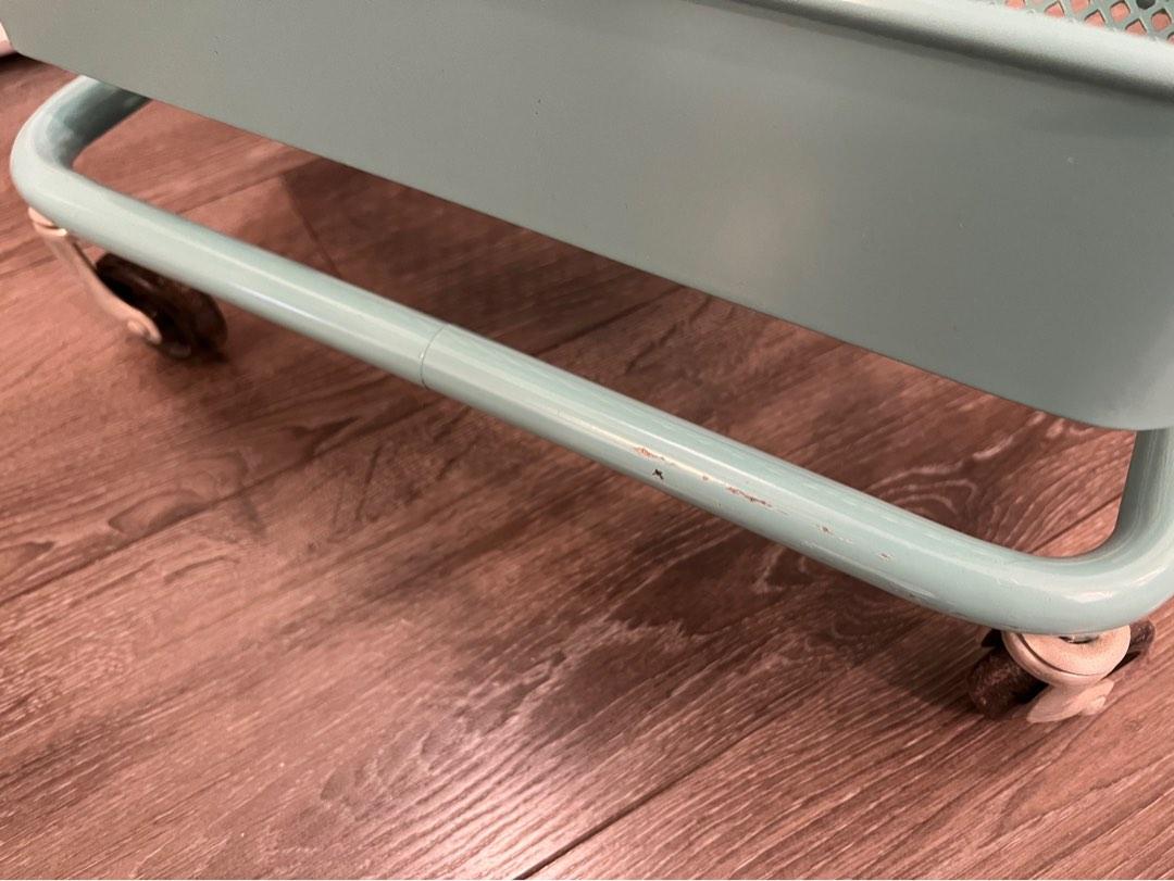 Ikea Trolley, Turquoise, 傢俬＆家居, 傢俬, 書櫃、櫃子及架 Carousell