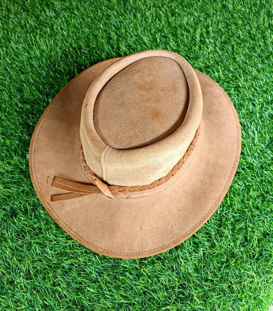 JACKAROO LEATHER ORIGINAL AUSTRALIA COWBOY HAT Men s Fashion