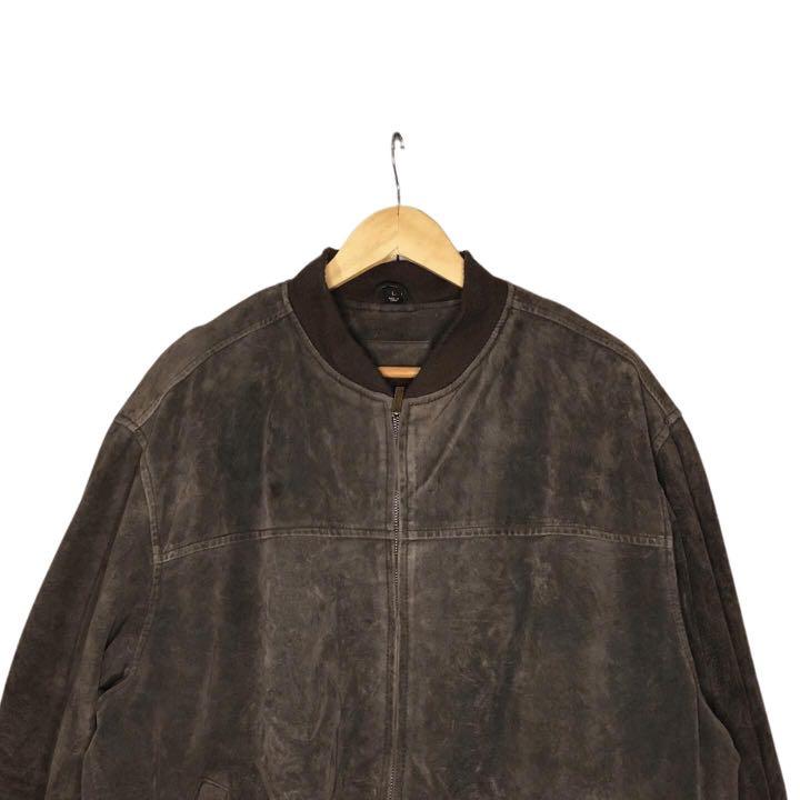 John Ashford brown quilted suede leather bomber jacket Men s Fashion Coats Jackets and Outerwear on Carousell