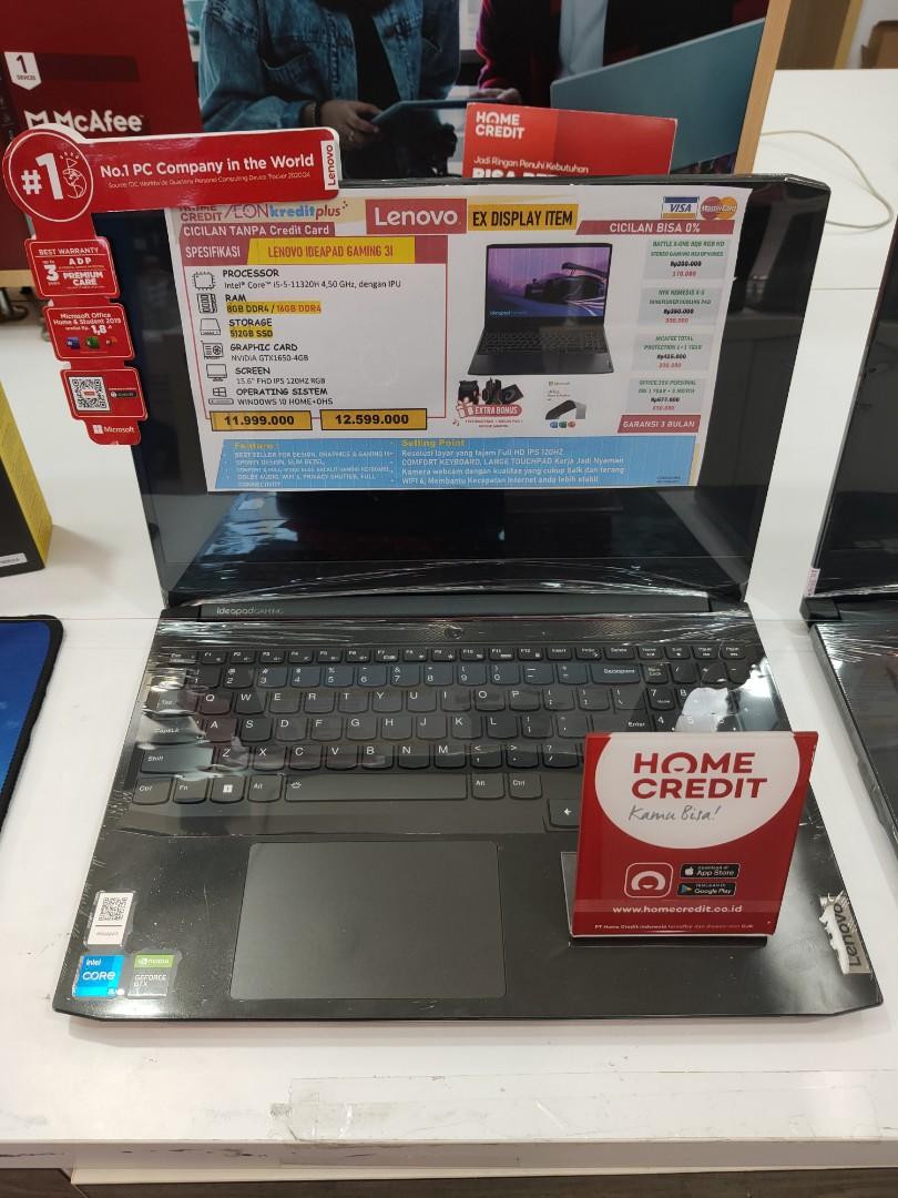 Kredit laptop lenovo ideapad gaming 3l, Electronics, Computers, Laptops