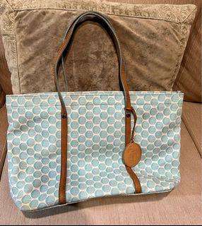 Lacoste Printed Tote Bag in leather strap