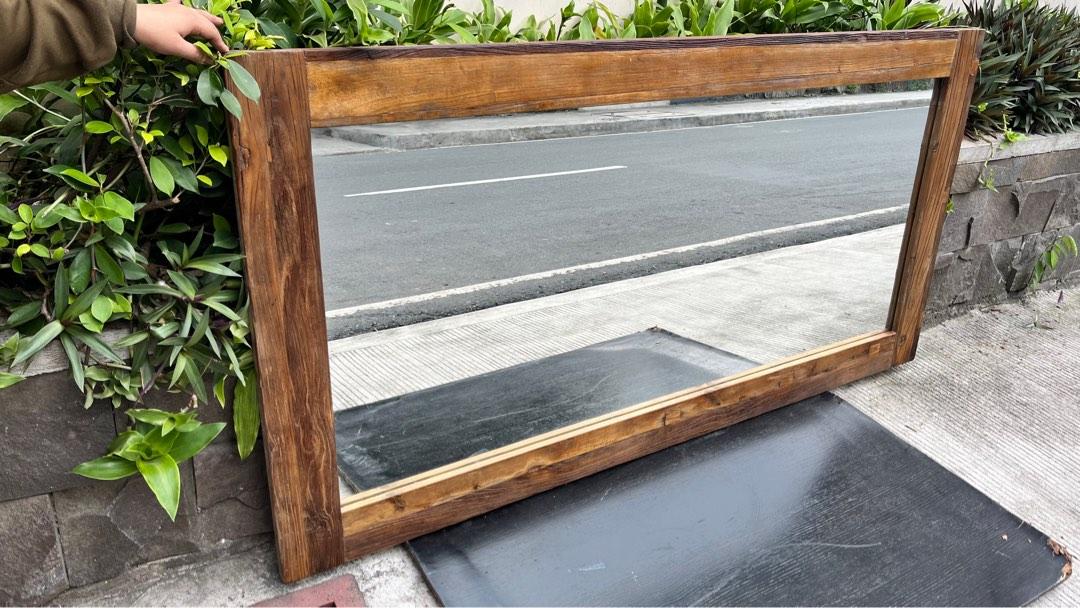 Large Full Body Display Mirror Elm Hardwood, Furniture & Home Living