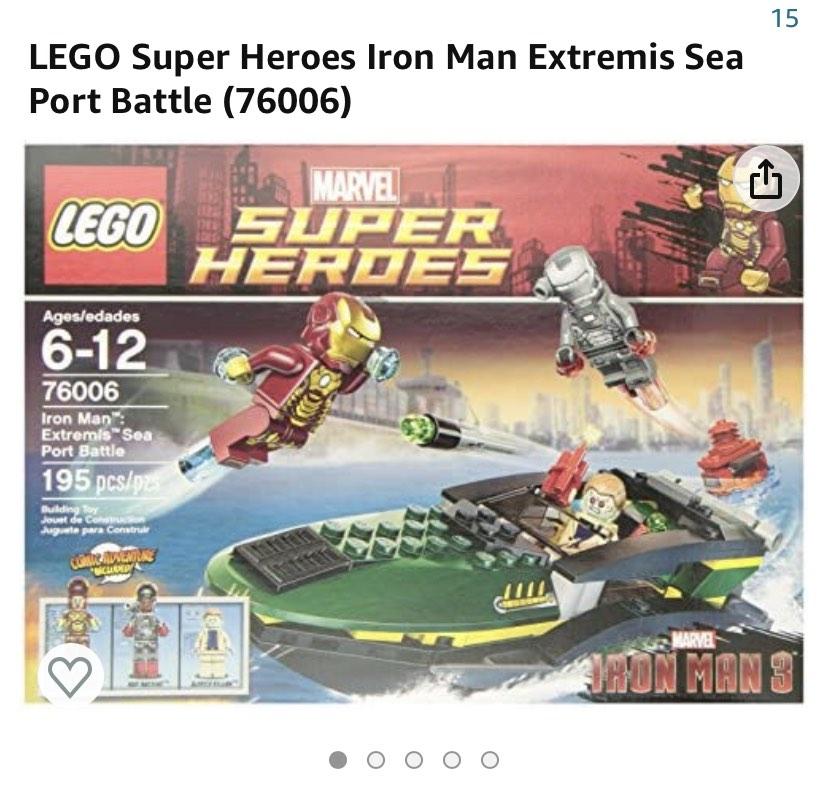 Lego iron man extremis sea hot sale port battle