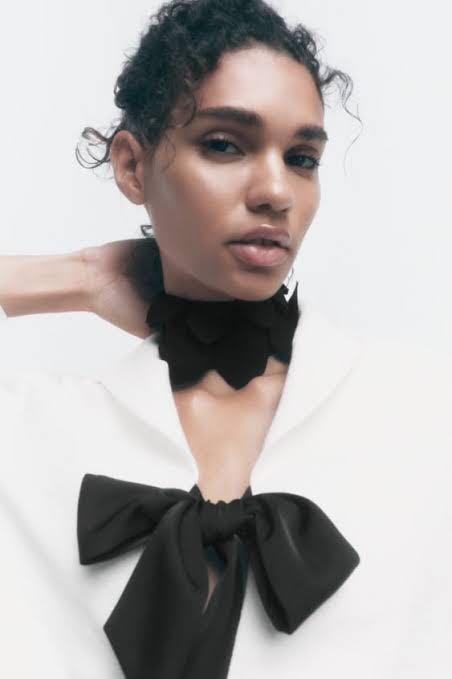 Zara bow blazer clearance