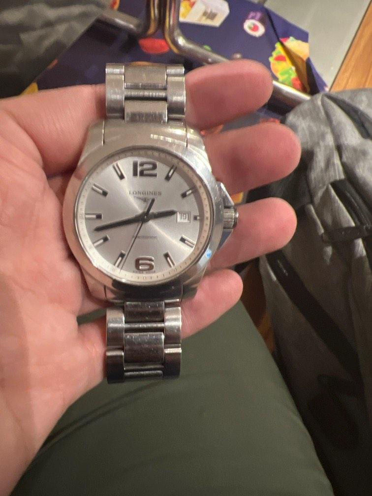 Longines Conquest 41mm silver, Luxury, Watches on Carousell
