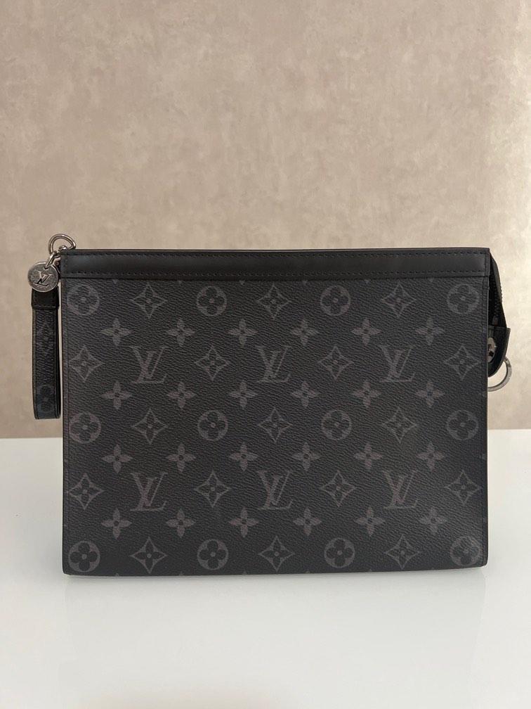 Louis Vuitton Dragonne Bag Charm & Key Holder Grey Monogram Canvas
