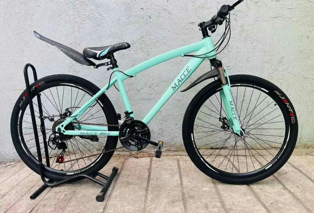 MACCE 26ER MTB (Category: Bicycles) located in Quezon City. Submitted by wcfonlinestore (Listing ID 1191427574, Image 1). Description: MAS PINAMURA NA KAPADYAK!! BUDGETBIKE MACCE RESTOCK!!! 3,500 FREE ASSEMBLE (PLEASE PROVIDE 2-3 OPTIONS) ➖SPECIFICATION➖ Size: 26er Carbon Steel Frame Smooth Shifting Saiguan Rear Derailleur Alloy Rim Suspension Fork Saiguan Front Derailleur Steel Crank Set Hydraulic/ Mechanical Disc Brake 3x7 Speed Shimeng Shifter