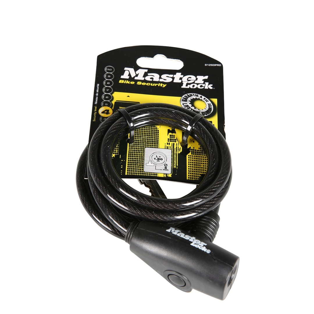 Master Lock Bike Security Keyed Cable 6ft. Assorted Colors, Furniture