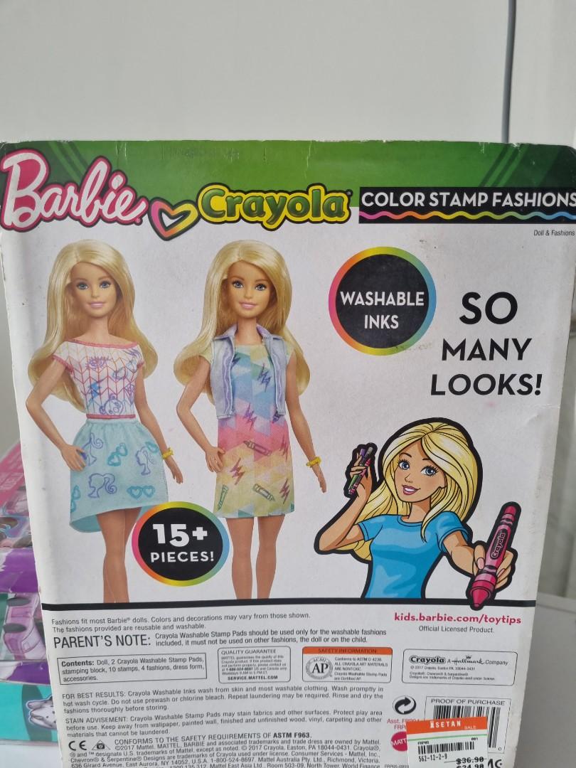 Barbie crayola color stamp hot sale