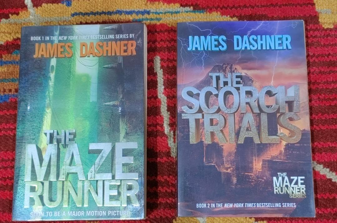 Maze Runner x Scorch Trials by James Dashner (Category: Storybooks) located in Quezon City. Submitted by humblebooks (Listing ID 1191380963, Image 1). Description: - Never been read - With brown pages - With plastic cover - "NO" dents/rips/scratches/highlighted texts/folded pages - With original price at the back.