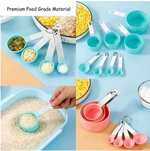 11Pcs Stainless Steel Measuring Cups and Spoons Set, Stackable Metal  Measure Cup, Widely Used Kitchen Dry Food, Cooking Baking Measurements  (Kitchen