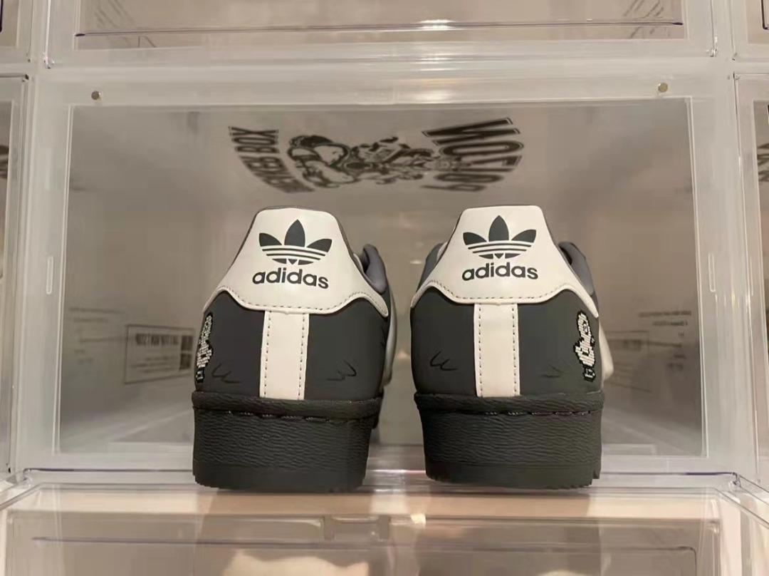 Melting Sadness x Adidas originals Superstar 80s TR KUKA Co branded crocodile dark grey sneaker fashion board shoes