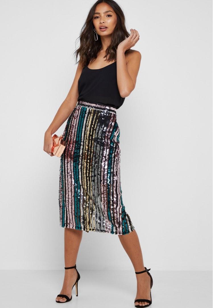 Miss selfridge hot sale sequin skirt