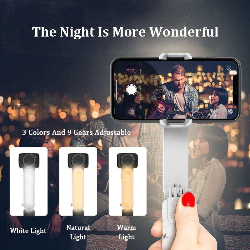 Mobile Phone Single Axis Stabilizer Telescopic Folding Bluetooth Selfie