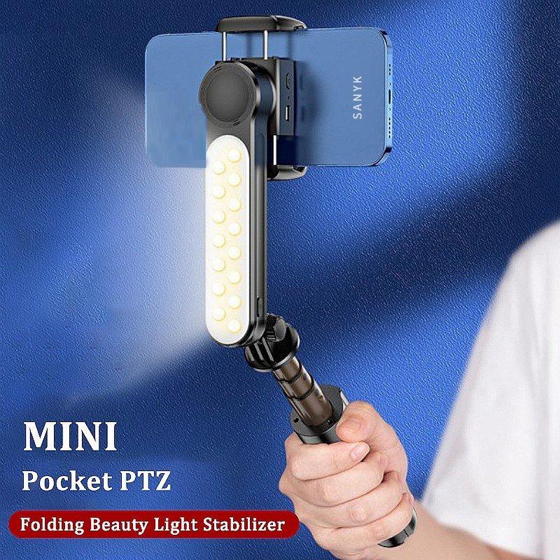 Mobile Phone Single Axis Stabilizer Telescopic Folding Bluetooth Selfie
