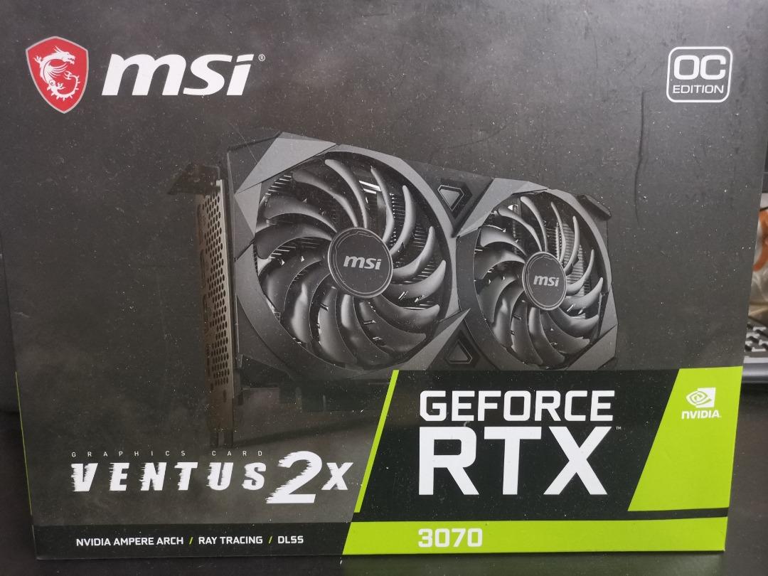 MSI RTX 3070 Ventus 2X Non-LHR GPU, Computers & Tech, Parts ...