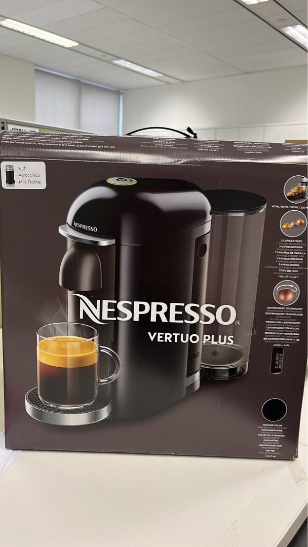 Nespresso vertuo plus with aeroccino3 milk frother + 12 nespresso