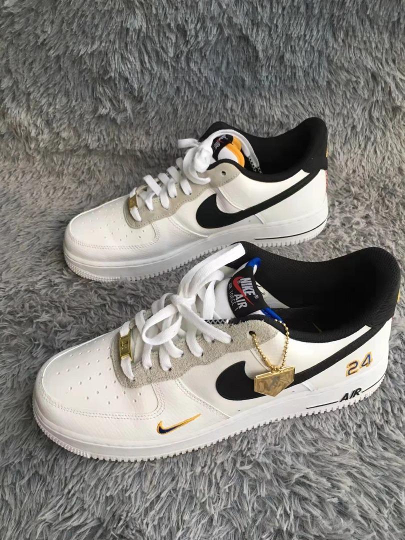 air force 1 black gold white