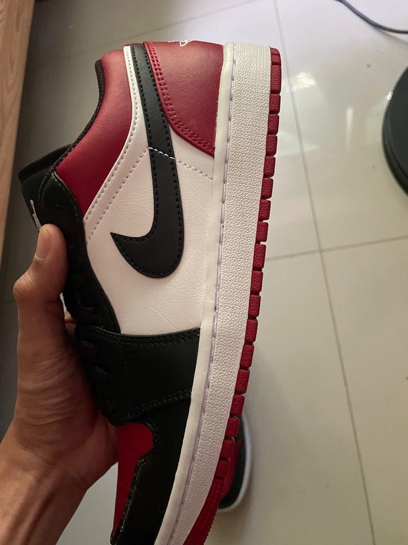 aj 1 low bred toe