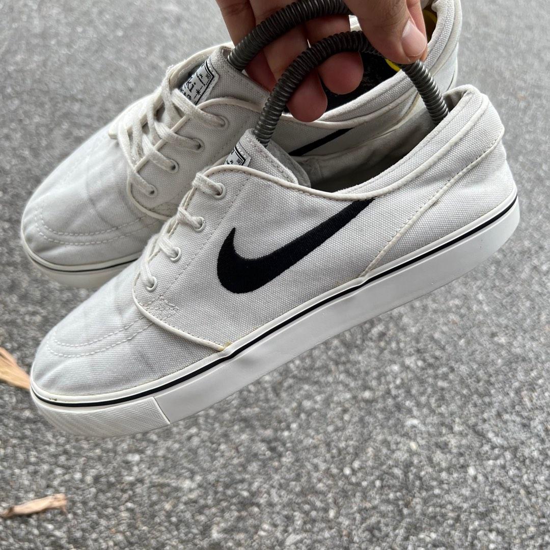 Nike sb janoski white sail shop & golden beige canvas skate shoes