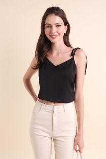 NM Sonia Satin Shoulder Tie Top
