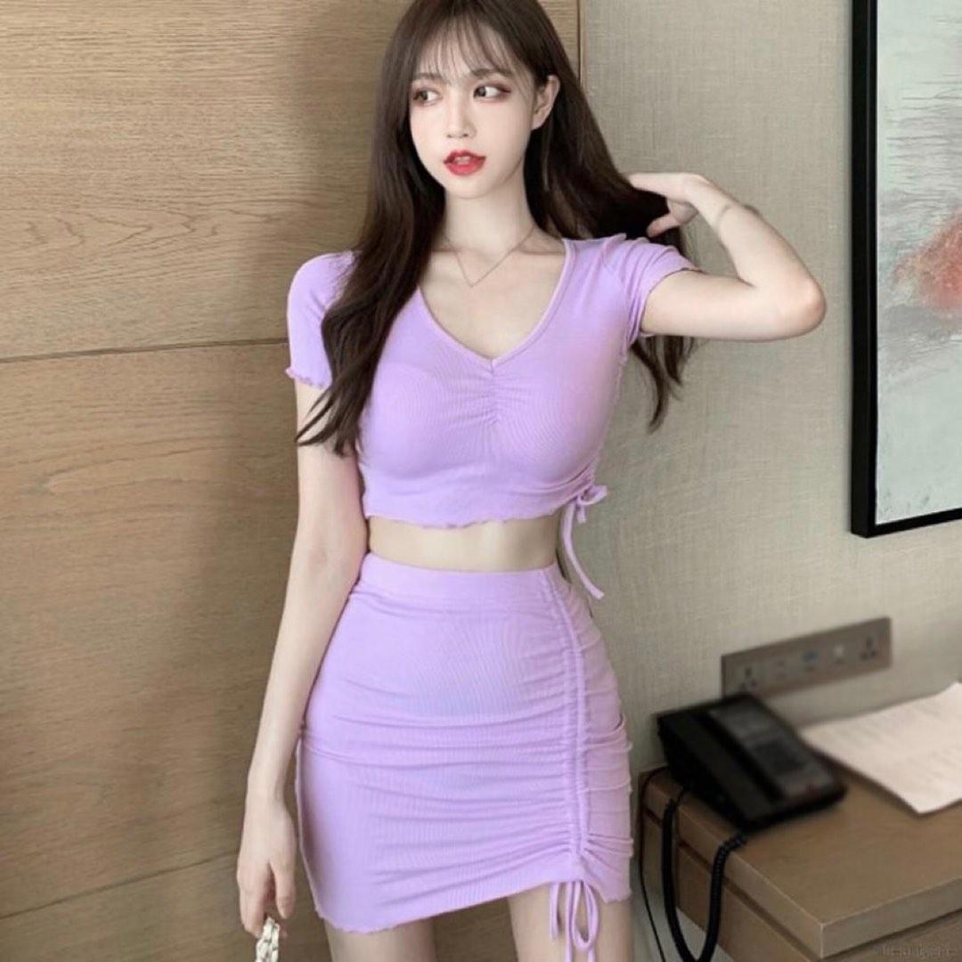 Two piece bodycon dress set on sale