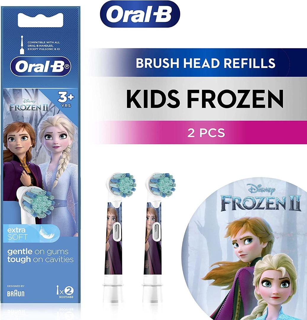 OralB Kids Refill Heads 2s, Soft, Power (Frozen), 2ct. Charcoal