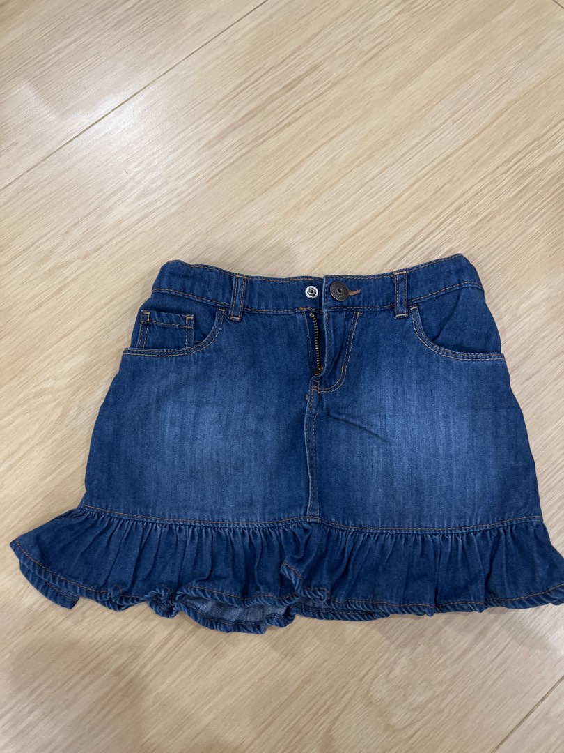 Oshkosh denim skirt, Bayi & Anak, Baju Anak Perempuan, 4 hingga 7 tahun