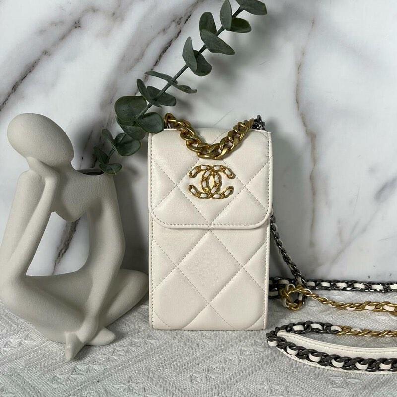 chanel leboy small in white caviar aghw. microchipped, Luxury, Bags &  Wallets on Carousell