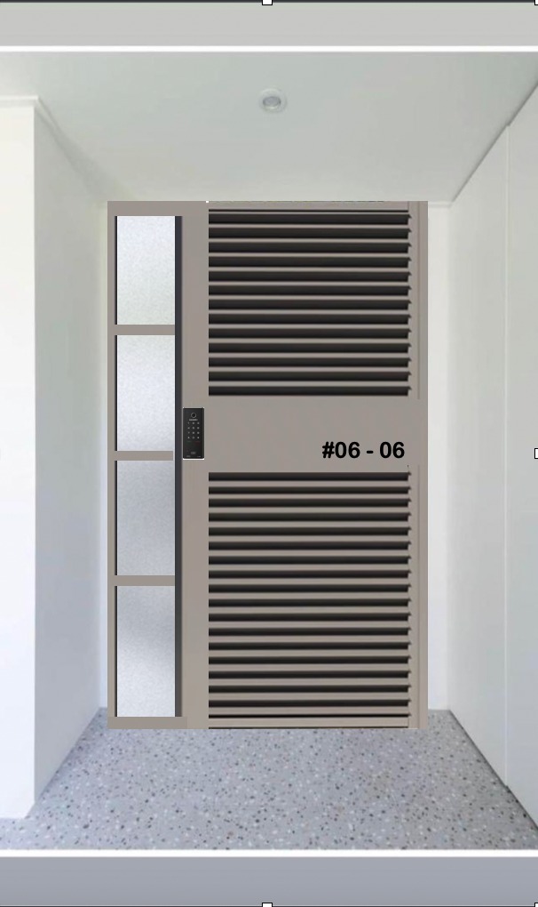 privacy front main metal gate for HDB in Singapore, Furniture & Home