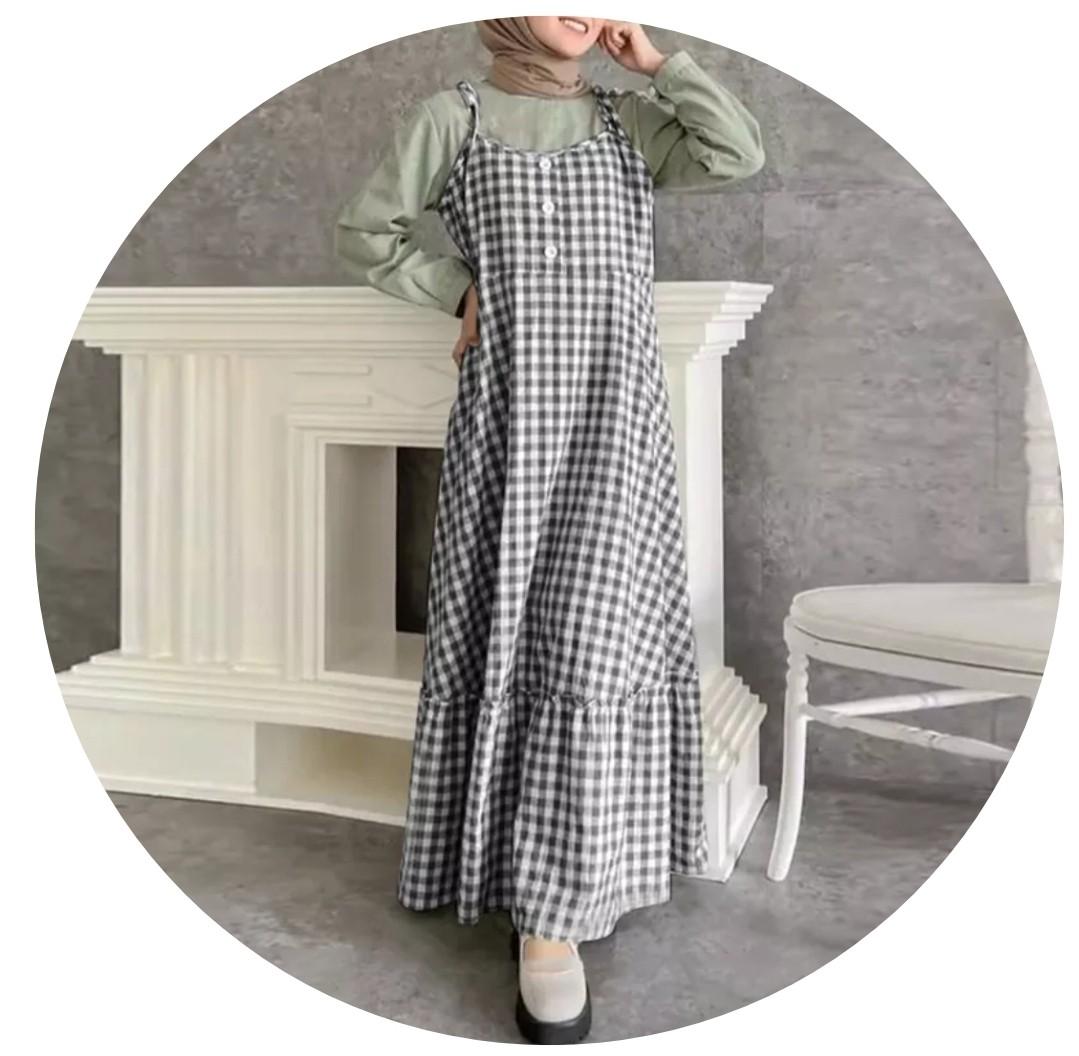 Gingham pinafore best sale