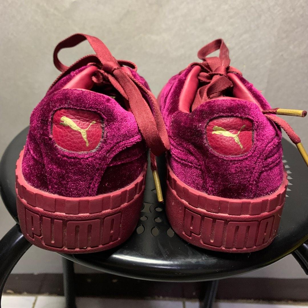 Puma cali red top velvet