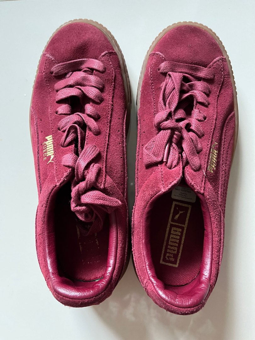 Maroon platform pumas discount