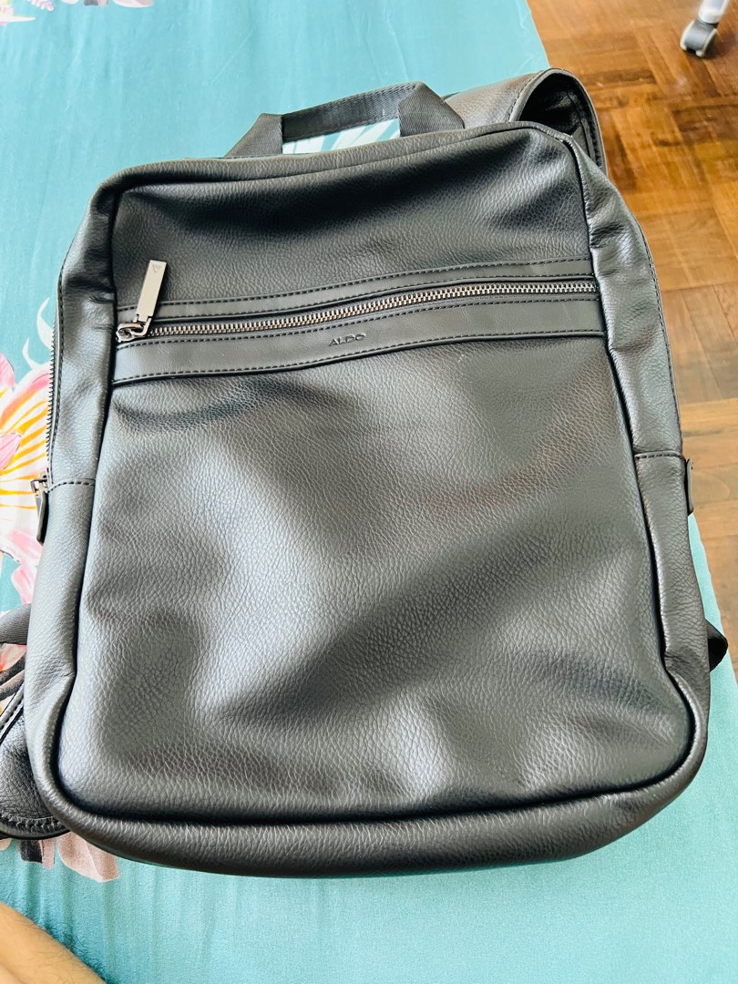 Pure leather Aldo backpack laptop carry bag, Men's Fashion, Bags