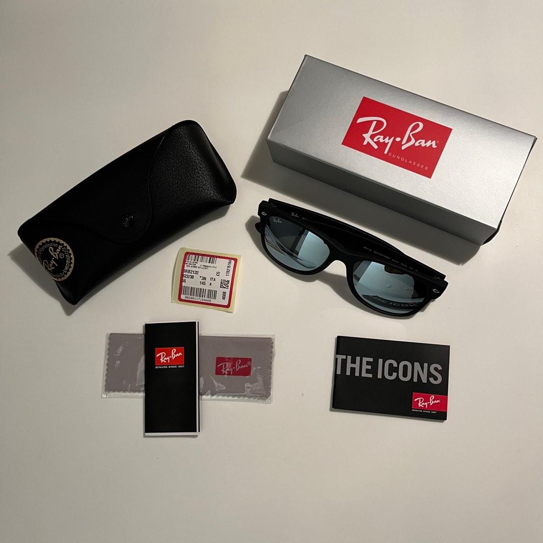 SG Ready Stock) Ray Ban New Wayfarer Matte Black w Silver Mirror Flash Lens  (RB2132 622/30, Men's Fashion, Watches u0026 Accessories, Sunglasses u0026 Eyewear  on Carousell