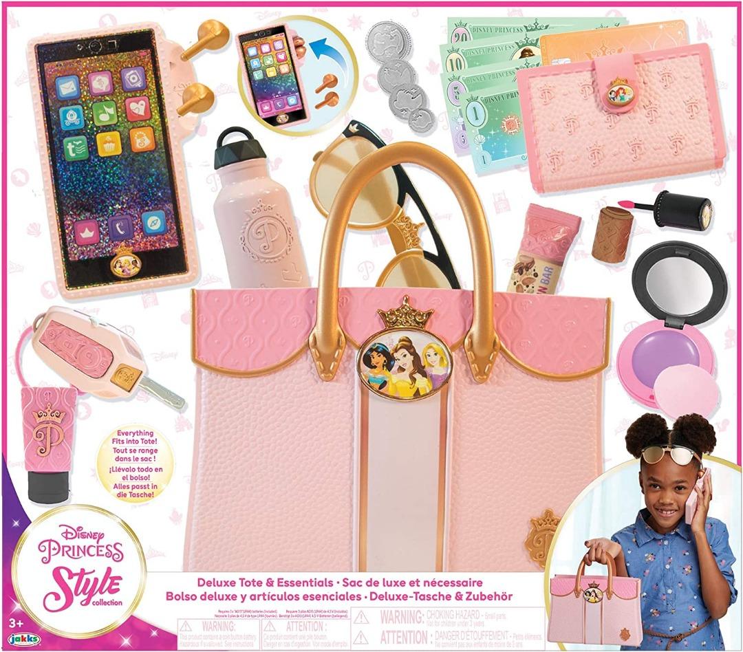  Disney Princess Style Collection Deluxe Tote Bag & Essentials  [ Exclusive], Pink : Toys & Games
