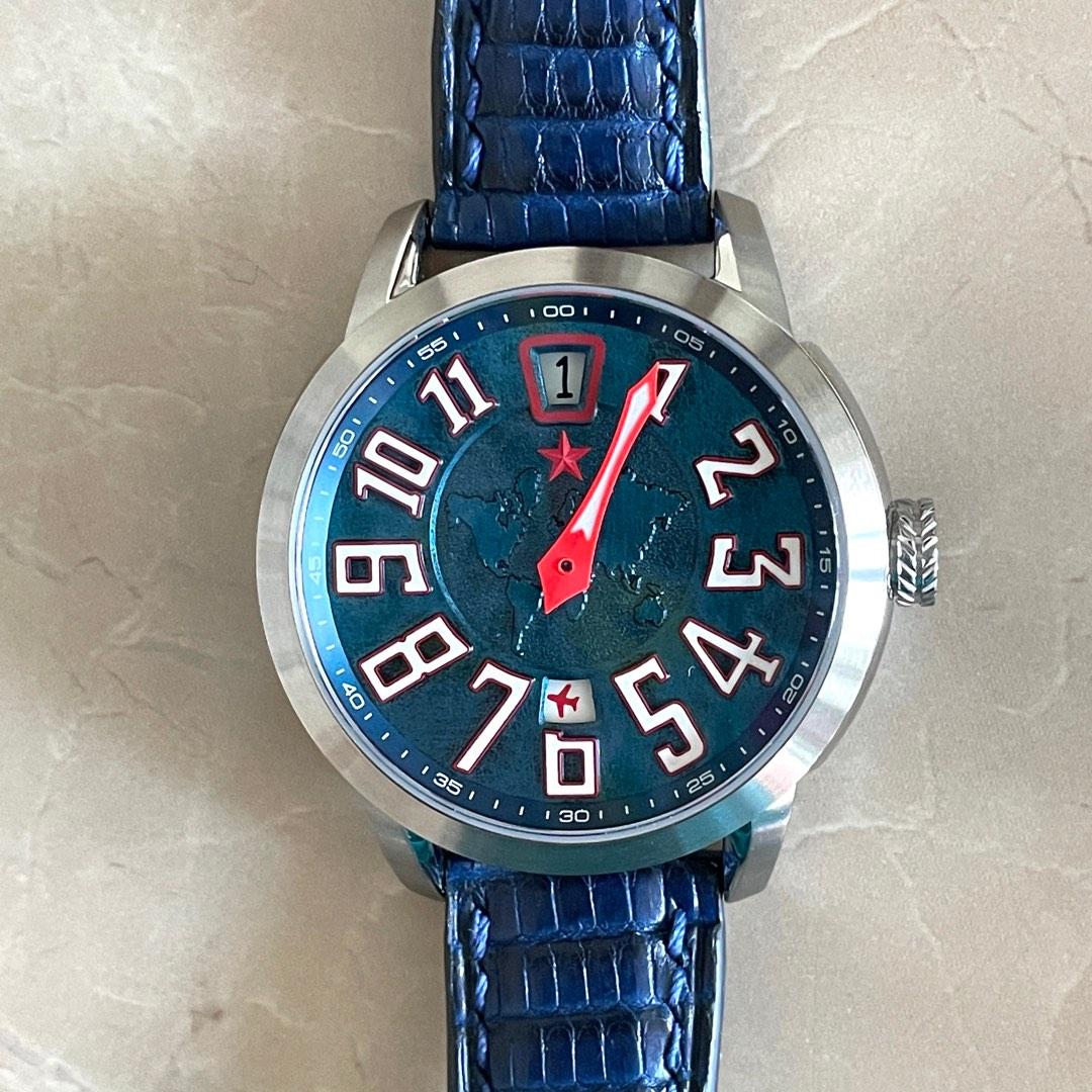 Red star jump hour automatic watch clearance