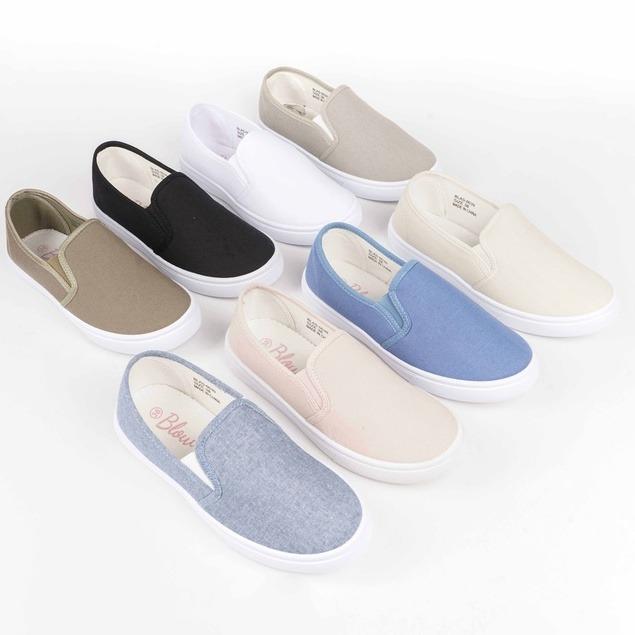 Sepatu Sneakers Slip On Kanvas Wanita Fesyen Wanita Sepatu di
