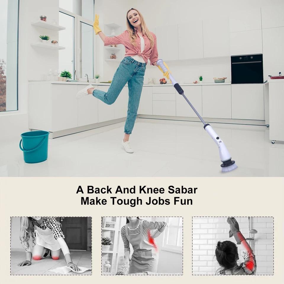 Fcc Bathroom Sink & Tile Cleaning Tool, Kitchen Dish Scrubber, Multipurpose  Electric Handheld Wireless Cleaning Brush