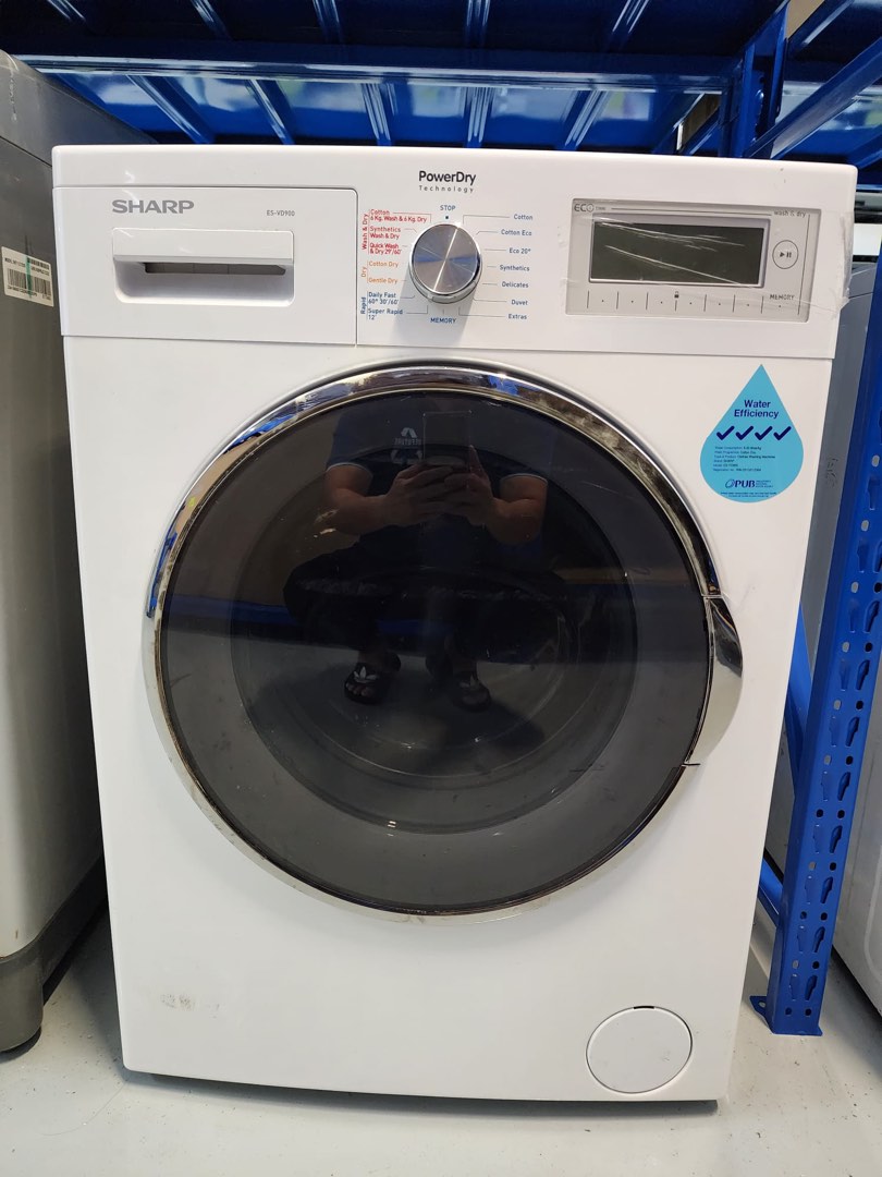 SHARP 9kg/6kg Washer/Dryer Front Load ESVD900, TV & Home Appliances