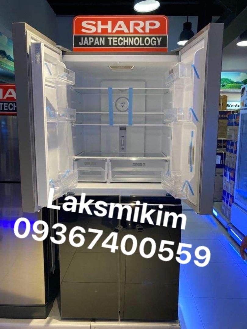 sharp refrigerator 16.7cuft no frost french door inverter black glass sjflg16avpbk