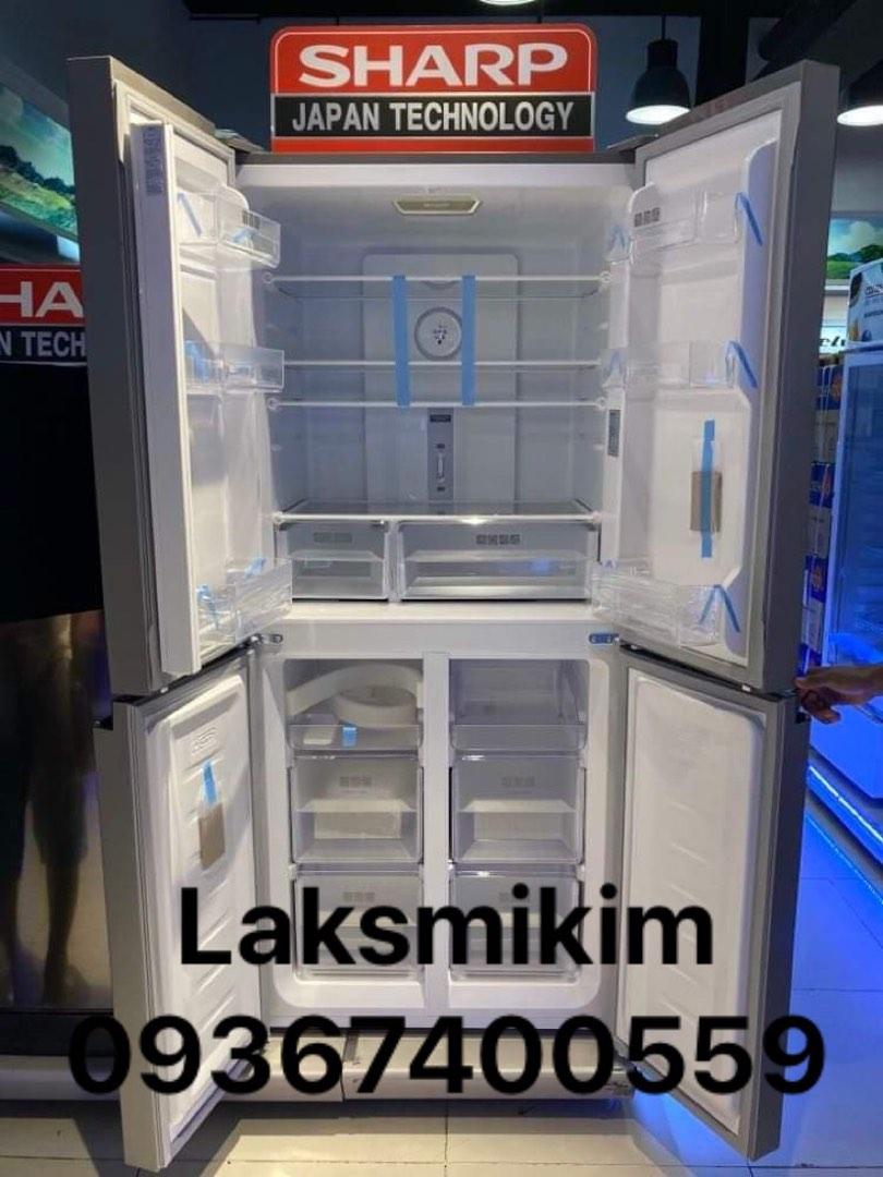 sharp refrigerator 16.7cuft no frost french door inverter black glass sjflg16avpbk