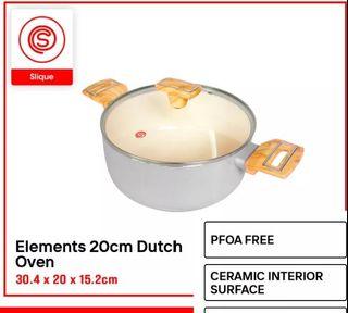 Slique Dutch Oven Stainless Steel Multi Layer Non-Stick Ceramic Coating [20cm] - Induction Base