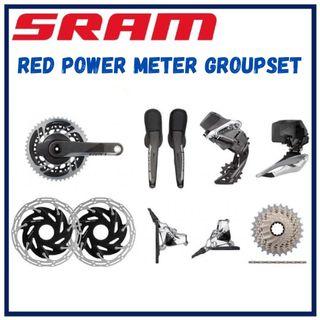 SRAM Red eTap AXS 12 Speed Disc Brake Powermeter Groupset for Road Bicycle and Cycling