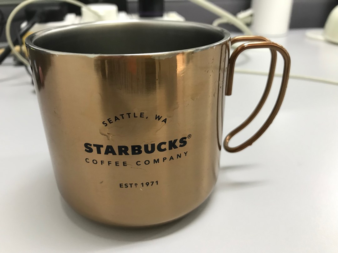 Starbucks metal cup, Furniture & Home Living, Kitchenware & Tableware